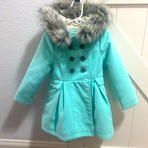 Girls teal pea coat